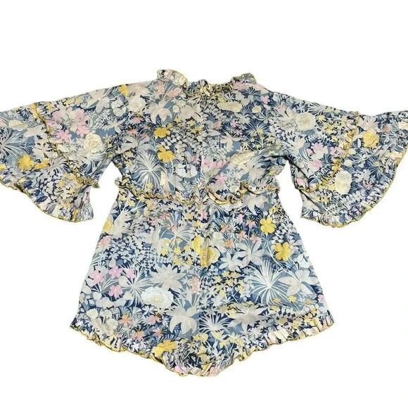 Alice McCall women’s Choose Me floral ruffled romper with pockets size 8 - Picture 5 of 9